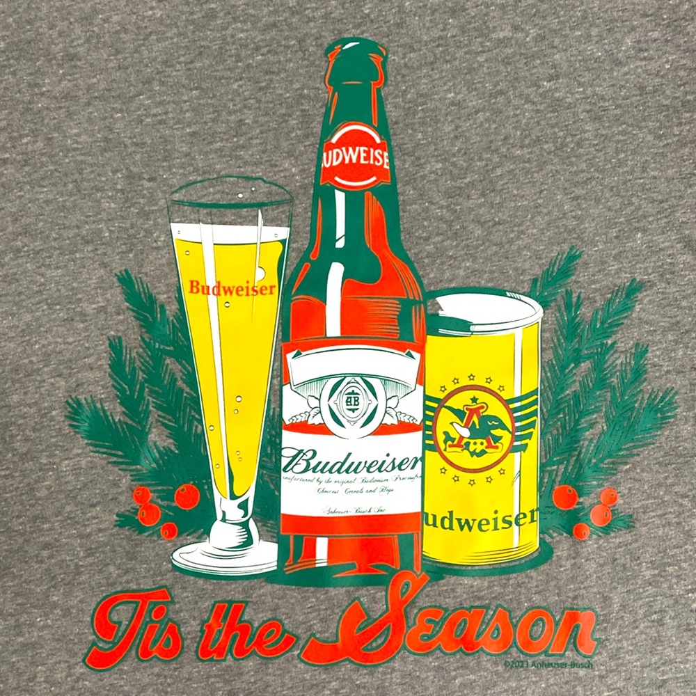 Budweiser "Tis The Season" Graphic T-Shirt - Size Extra Extra Large XXL - NWT - Picture 2 of 2